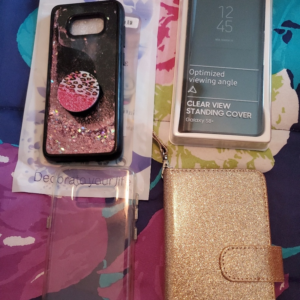 Samsung Galaxy S8+ cases (four)